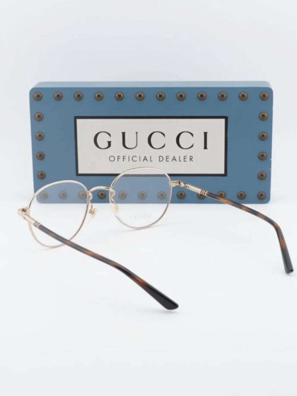 Gucci GG0392O 004 Round Eyeglasses 51mm - Green / Gold